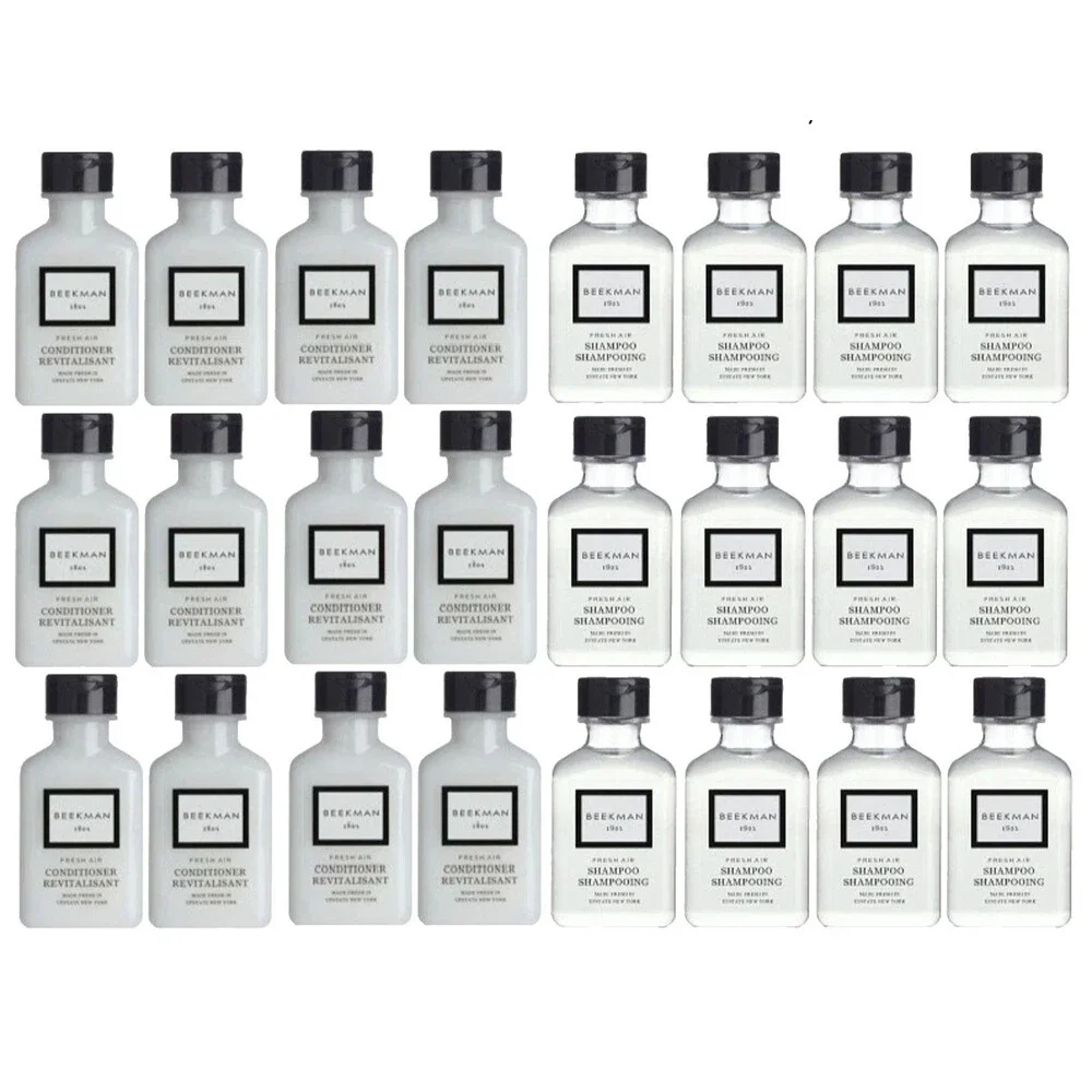 Beekman 1802 Fresh Air Shampoo & Conditioner Lot of 24  - 12 of Each Travel Set